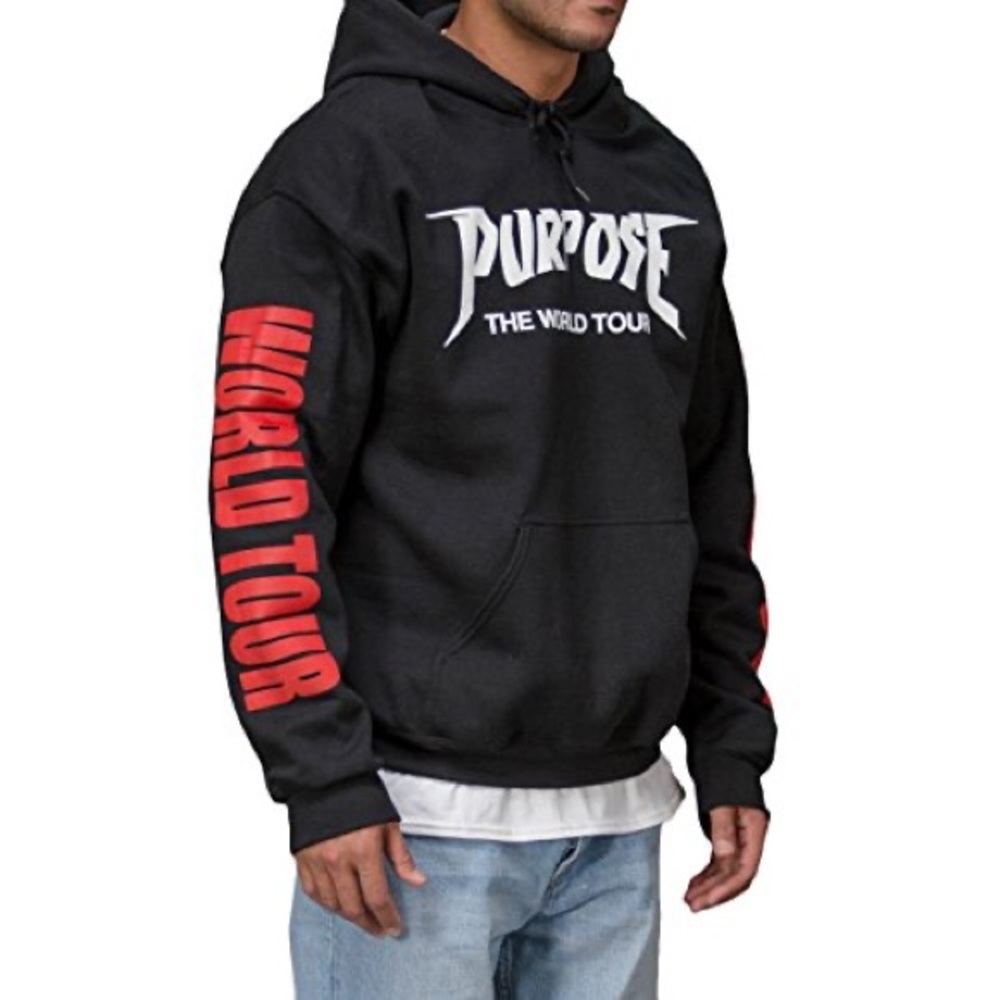 H&M Justin Bieber Purpose The World Tour Black Hoodie